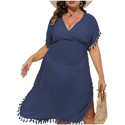 Luvu Sukienka plażowa pareo plus size GRANATOWA - XXXL Luvu Sukienka plażowa pareo plus size GRANATOWA - XXXL