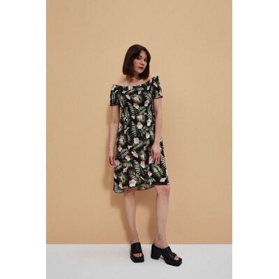 Moodo Sukienka z roślinnym motywem-XL Moodo Sukienka z roślinnym motywem-XL