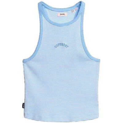Superdry Essential Logo Stripe Racer Vest Superdry Essential Logo Stripe Racer Vest