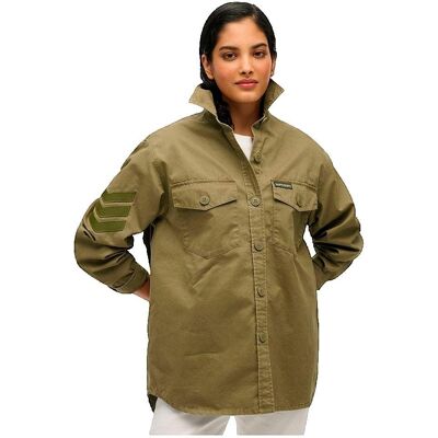 Superdry Military Emb Oversized Koszula Damska z Długim Rękawem Superdry Military Emb Oversized Koszula Damska z Długim Rękawem