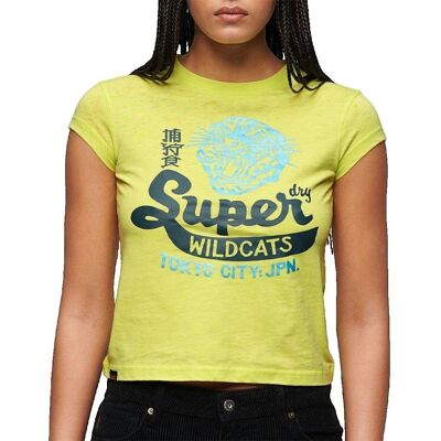 Superdry Varsity Burnout damska koszulka z krótkim rękawem Superdry Varsity Burnout damska koszulka z krótkim rękawem
