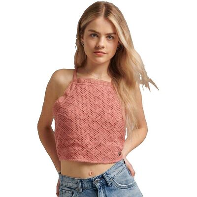 Superdry Vintage Crop Crochet Top damski Superdry Vintage Crop Crochet Top damski