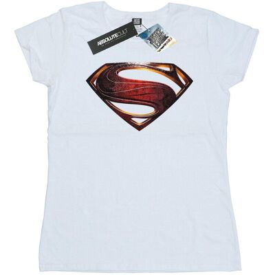 Superman Damska Bawełniana Koszulka Z Logo (L / Ciepły Biały) Superman Damska Bawełniana Koszulka Z Logo (L / Ciepły Biały)