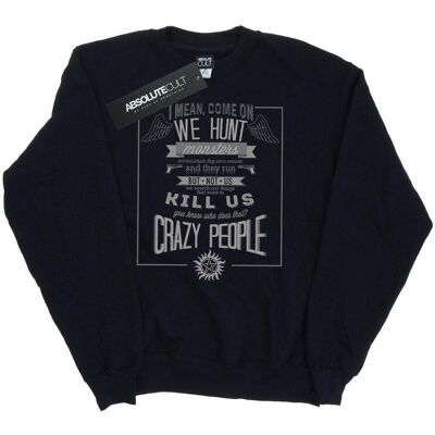 Supernatural Bluza Damska / Damska Crazy People (L / Czarny) Supernatural Bluza Damska / Damska Crazy People (L / Czarny)