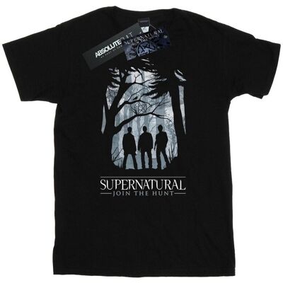 Supernatural Damska Bawełniana Koszulka Typu Boyfriend Z Konturem Grupy (XXL (193cm) / Czarny) Supernatural Damska Bawełniana Koszulka Typu Boyfriend Z Konturem Grupy (XXL (193cm) / Czarny)