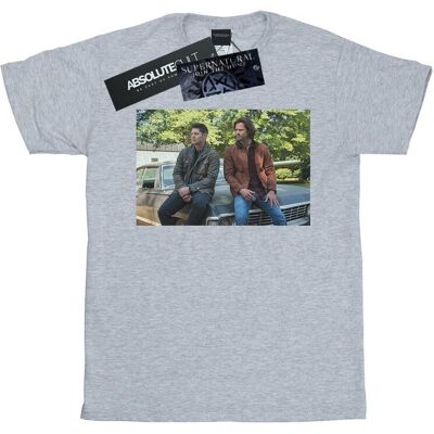 Supernatural Damska / Damska Koszulka Impala Brothers Cotton Boyfriend T-Shirt (S (52-55 Cm) / Jasnoszary) Supernatural Damska / Damska Koszulka Impala Brothers Cotton Boyfriend T-Shirt (S (52-55 Cm) / Jasnoszary)