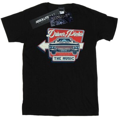 Supernatural Koszulka Damska / Damska Driver Picks The Music Cotton Boyfriend T-Shirt (L / Czarny) Supernatural Koszulka Damska / Damska Driver Picks The Music Cotton Boyfriend T-Shirt (L / Czarny)