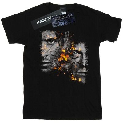 Supernatural Koszulka Damska / Damska Sam And Dean Fire Cotton Boyfriend T-Shirt (XXL (193cm) / Czarny) Supernatural Koszulka Damska / Damska Sam And Dean Fire Cotton Boyfriend T-Shirt (XXL (193cm) / Czarny)