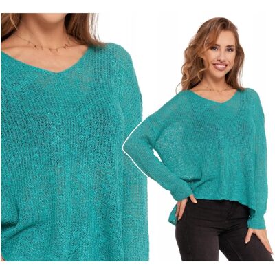 Sweter Cienki Damski Lekki Luźny Ażurowy Przewiewny Stylowy Modny MORAJ M Sweter Cienki Damski Lekki Luźny Ażurowy Przewiewny Stylowy Modny MORAJ M