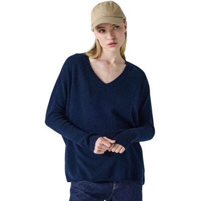Pozostałe marki Sweter damski Absolut Cashmere Camille kaszmirowy oversize granatowy-S Pozostałe marki Sweter damski Absolut Cashmere Camille kaszmirowy oversize granatowy-S