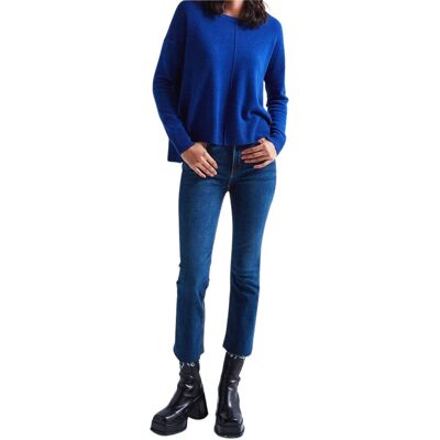 Pozostałe marki Sweter damski Absolut Cashmere Kenza kaszmirowy oversize niebieski-S Pozostałe marki Sweter damski Absolut Cashmere Kenza kaszmirowy oversize niebieski-S