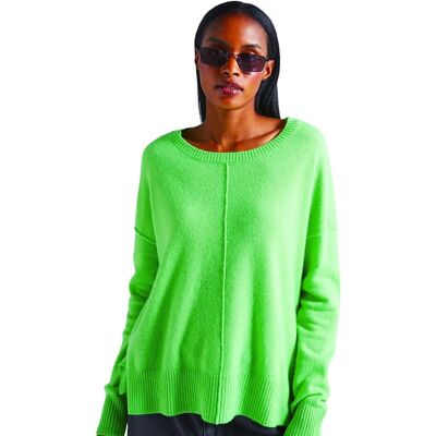 Pozostałe marki Sweter damski Absolut Cashmere Kenze kaszmirowy oversize zielony-XS Pozostałe marki Sweter damski Absolut Cashmere Kenze kaszmirowy oversize zielony-XS