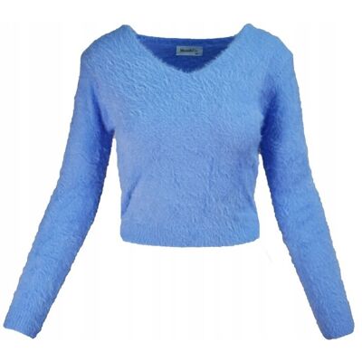 Inny producent Sweter Damski Alpaka Niebieski Rozmiar L/XL *Moni&Co* Inny producent Sweter Damski Alpaka Niebieski Rozmiar L/XL *Moni&Co*