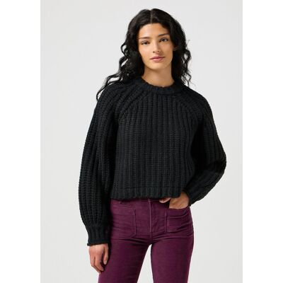 Sweter Damski Czarny Wrangler 112356480 Puff Sleeve Sweater L Sweter Damski Czarny Wrangler 112356480 Puff Sleeve Sweater L