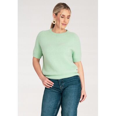 FIGL Sweter Damski Krótki Rękaw Sweter Alpaka Zielony Sweter M1210 S/M FIGL Sweter Damski Krótki Rękaw Sweter Alpaka Zielony Sweter M1210 S/M