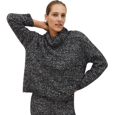 Inna producent Sweter damski Mango golf czarno-biały-XL Inna producent Sweter damski Mango golf czarno-biały-XL