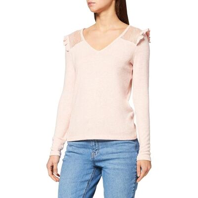 Inny producent Sweter damski Naf Naf Betty różowy-S Inny producent Sweter damski Naf Naf Betty różowy-S
