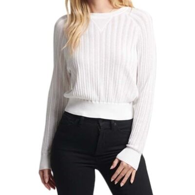 Sweter damski Superdry Studios Lace Knit bawełniany biały-XS Sweter damski Superdry Studios Lace Knit bawełniany biały-XS
