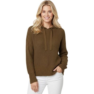 Sweter damski Vero Moda Layla Hood z kapturem khaki-L Sweter damski Vero Moda Layla Hood z kapturem khaki-L