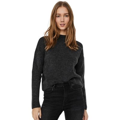 Sweter damski Vero Moda Molina szary z półgolfem-L Sweter damski Vero Moda Molina szary z półgolfem-L