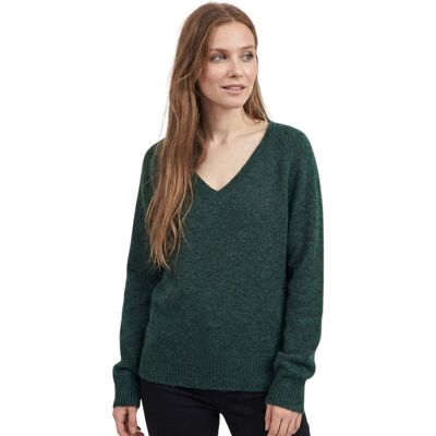 Sweter damski Vila Vidua zielony z wełną i alpaką-XS Sweter damski Vila Vidua zielony z wełną i alpaką-XS