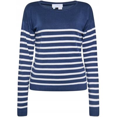 inna (Inny) Sweter damski w paski USHA BLUE LABEL ROZMIAR M inna (Inny) Sweter damski w paski USHA BLUE LABEL ROZMIAR M
