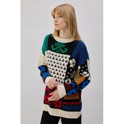 Inny producent SWETER DAMSKI WIELOKOLOROWY WZORY AKRYLOWY DŁUGI RĘKAW L 5GA* Inny producent SWETER DAMSKI WIELOKOLOROWY WZORY AKRYLOWY DŁUGI RĘKAW L 5GA*
