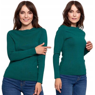 Sweter Damski Z Wiskozy Cienki O Dopasowanym Kroju Klasyczny Moraj L Green Sweter Damski Z Wiskozy Cienki O Dopasowanym Kroju Klasyczny Moraj L Green
