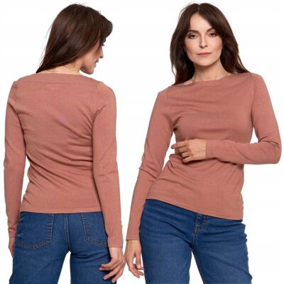 Sweter Damski Z Wiskozy Cienki O Dopasowanym Kroju Klasyczny Moraj M Mocca Sweter Damski Z Wiskozy Cienki O Dopasowanym Kroju Klasyczny Moraj M Mocca