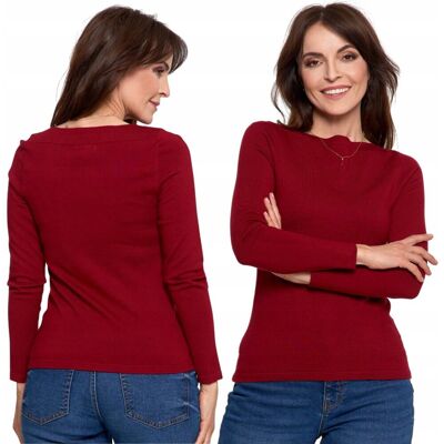 Sweter Damski Z Wiskozy Cienki O Dopasowanym Kroju Klasyczny Moraj Xxl Red Sweter Damski Z Wiskozy Cienki O Dopasowanym Kroju Klasyczny Moraj Xxl Red