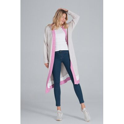 FIGL Sweter kardigan damski oversize M845 beż S/M FIGL Sweter kardigan damski oversize M845 beż S/M
