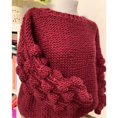 HappyCzapy Sweter Raspberry Handmade HappyCzapy Sweter Raspberry Handmade