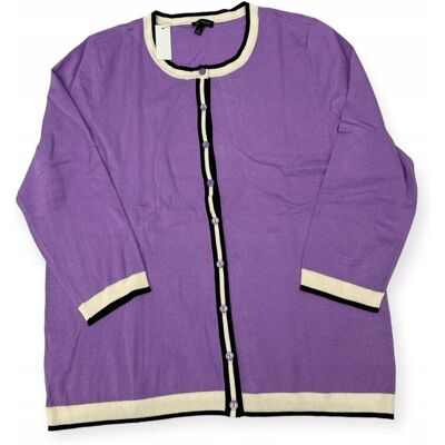 inna (Inny) Sweter rozpinany fioletowy damski TALBOTS XL inna (Inny) Sweter rozpinany fioletowy damski TALBOTS XL
