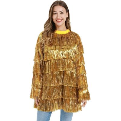 Inny producent Świąteczny Sweter Damski Dzianinowy Zabawny Złoty Rozmiar 2XL/3XL Inny producent Świąteczny Sweter Damski Dzianinowy Zabawny Złoty Rozmiar 2XL/3XL