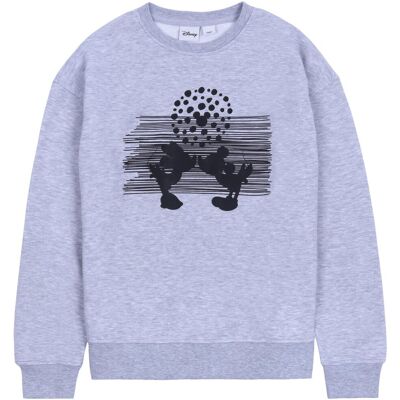 sarcia.eu Szara, ocieplana bluza oversize Myszka Minnie i Mickey XXS sarcia.eu Szara, ocieplana bluza oversize Myszka Minnie i Mickey XXS