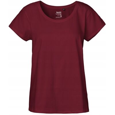 Neutral T-SHIRT DAMSKI BORDOWY Z KRÓTKIM RĘKAWEM Ladies Loose Fit T-Shirt M Neutral T-SHIRT DAMSKI BORDOWY Z KRÓTKIM RĘKAWEM Ladies Loose Fit T-Shirt M