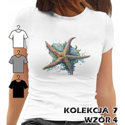 inna (Inny) T-SHIRT KOSZULKA DAMSKA MORSKIE ZWIERZĘTA ŻÓŁW KONIK MORSKI ROZGWIAZDA L inna (Inny) T-SHIRT KOSZULKA DAMSKA MORSKIE ZWIERZĘTA ŻÓŁW KONIK MORSKI ROZGWIAZDA L