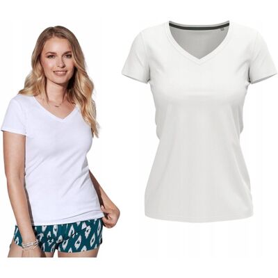 T-shirt Koszulka Damska SLIM Elastic Dekolt V Jakość STEDMAN 9710 BIAŁA XS T-shirt Koszulka Damska SLIM Elastic Dekolt V Jakość STEDMAN 9710 BIAŁA XS