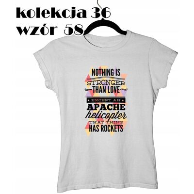 inna (Inny) T-SHIRT KOSZULKA DAMSKA STREETWEAR STRONGER THAN LOVE APACHE HELIKOPTER XL inna (Inny) T-SHIRT KOSZULKA DAMSKA STREETWEAR STRONGER THAN LOVE APACHE HELIKOPTER XL