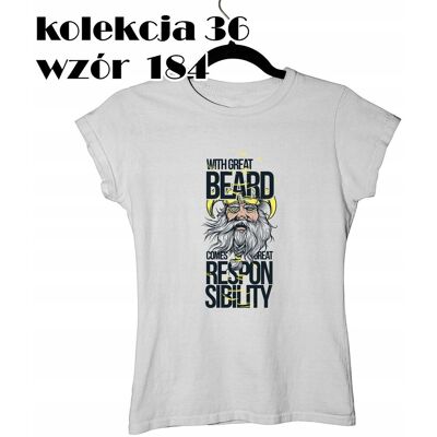 inna (Inny) T-SHIRT KOSZULKA DAMSKA STREETWEAR WIKING WIELKA ODPOWIEDZIALNOŚĆ BRODA M inna (Inny) T-SHIRT KOSZULKA DAMSKA STREETWEAR WIKING WIELKA ODPOWIEDZIALNOŚĆ BRODA M