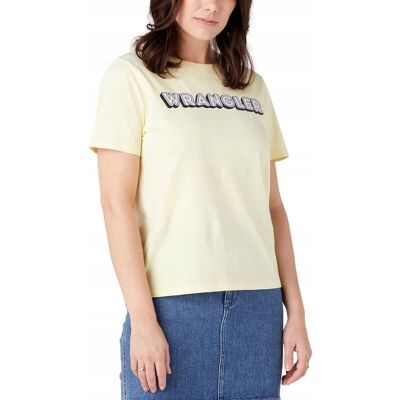 T-shirt Wrangler LOGO TEE W7XFD3X6Z Vanilla XS T-shirt Wrangler LOGO TEE W7XFD3X6Z Vanilla XS