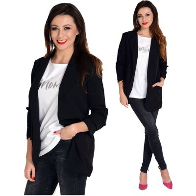 inna (Inny) TALIOWANA MARYNARKA ŻAKIET idealna CZARNY S/36 inna (Inny) TALIOWANA MARYNARKA ŻAKIET idealna CZARNY S/36