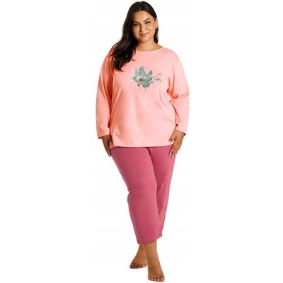 TARO PIŻAMA DAMSKA DŁUGA PATRICIA 3471 4XL MORELA TARO PIŻAMA DAMSKA DŁUGA PATRICIA 3471 4XL MORELA