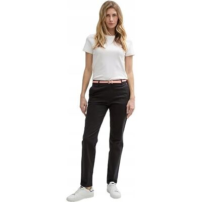 Inny producent TOM TAILOR SPODNIE DAMSKIE CZARNE PROSTE Z PASKIEM 36/32 7AA Inny producent TOM TAILOR SPODNIE DAMSKIE CZARNE PROSTE Z PASKIEM 36/32 7AA