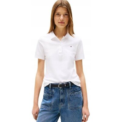 Inny producent TOMMY HILFIGER BIAŁA BAWEŁNIANA KOSZULKA POLO Z KRÓTKIM RĘKAWEM M 1J2A Inny producent TOMMY HILFIGER BIAŁA BAWEŁNIANA KOSZULKA POLO Z KRÓTKIM RĘKAWEM M 1J2A