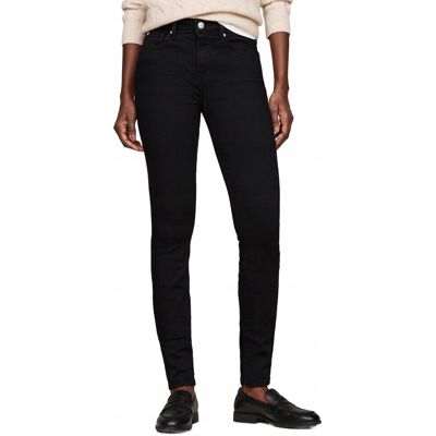 Inny producent TOMMY HILFIGER CZARNE DOPASOWANE JEANSY Z WYSOKIM STANEM 32/32 7AA Inny producent TOMMY HILFIGER CZARNE DOPASOWANE JEANSY Z WYSOKIM STANEM 32/32 7AA