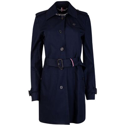Tommy Hilfiger PŁASZCZ DAMSKI HERITAGE SINGLE BREASTED TRENCH NAVY WW0WW24966 403 - Rozmiar: XL Tommy Hilfiger PŁASZCZ DAMSKI HERITAGE SINGLE BREASTED TRENCH NAVY WW0WW24966 403 - Rozmiar: XL
