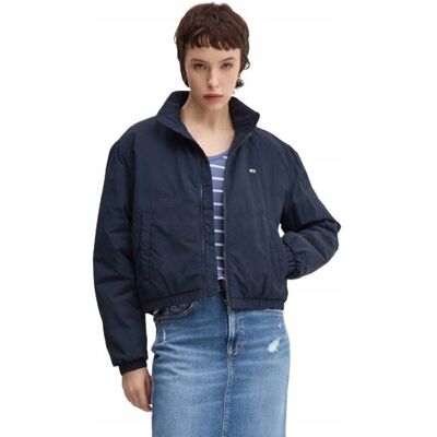 Tommy Hilfiger TOMMY JEANS GRANATOWA KRÓTKA KURTKA ZAMEK ELASTYCZNE MANKIETY M J7A Tommy Hilfiger TOMMY JEANS GRANATOWA KRÓTKA KURTKA ZAMEK ELASTYCZNE MANKIETY M J7A