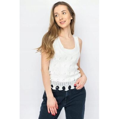 Top damski PINKO 103468 A1UN Z04 biały - XS Top damski PINKO 103468 A1UN Z04 biały - XS