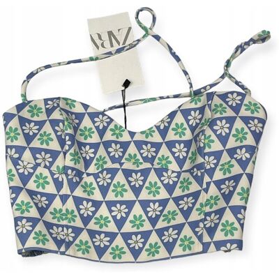 inna (Inny) Top damski ramiączka kwiaty wielokolorowy ZARA XS inna (Inny) Top damski ramiączka kwiaty wielokolorowy ZARA XS